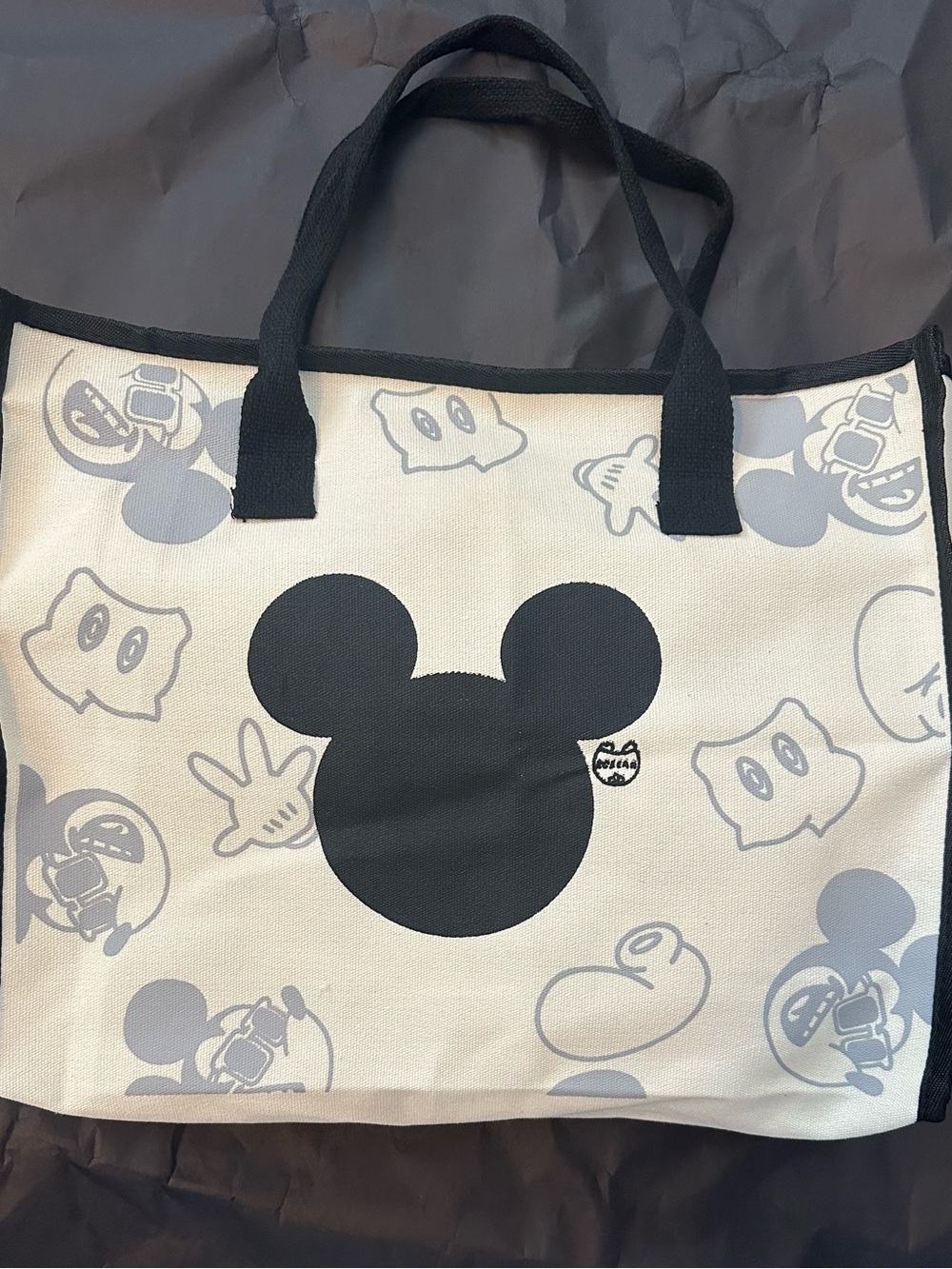 Disney Black and Cream Mickey silhouette Tote